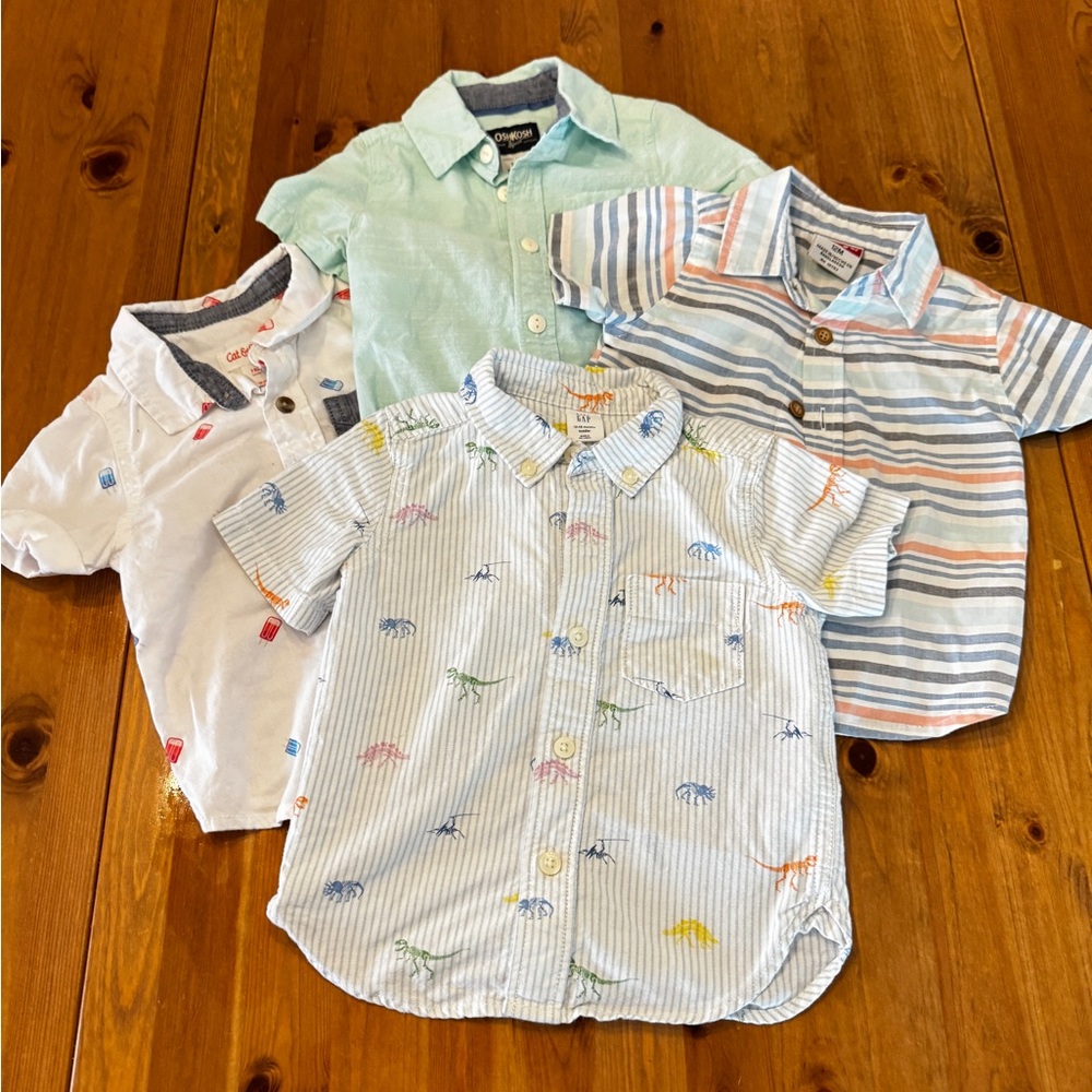 Bundle of 4 short sleeve summer shirts sz 12 months
